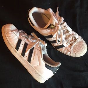 White adidas superstars